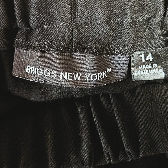 Briggs New York Black Pull On Pants - 14 - Picture 3 of 6